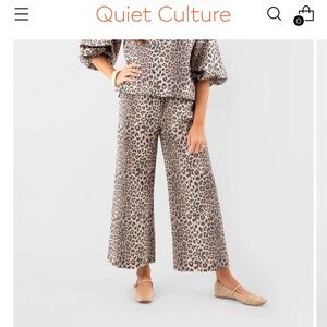 Quiet Culture leopard print pants in size XS